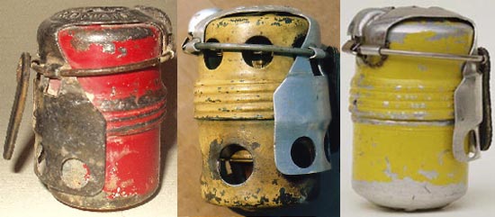 осколочная SRCM 35 (слева) и дымовые гранаты № 1 и № 2