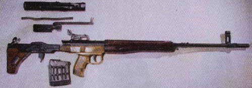 Снайперская винтовка ТКБ-0145К неполная разборка